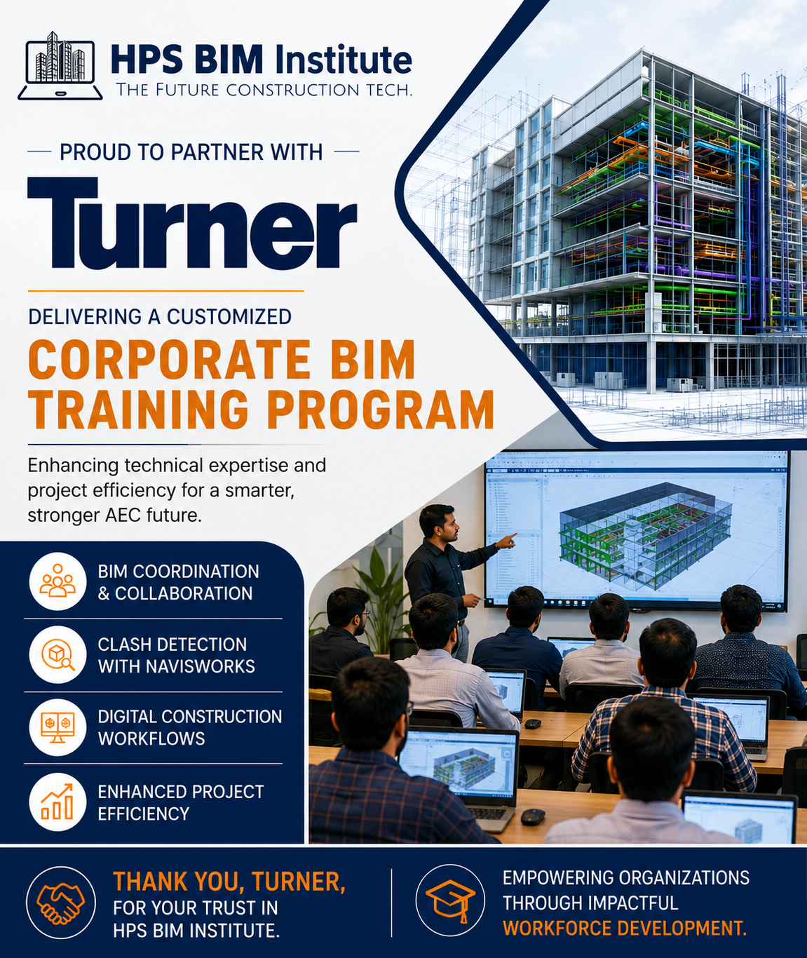 HPS BIM Institute Partners with Turner for Corporate BIM Training Excellence